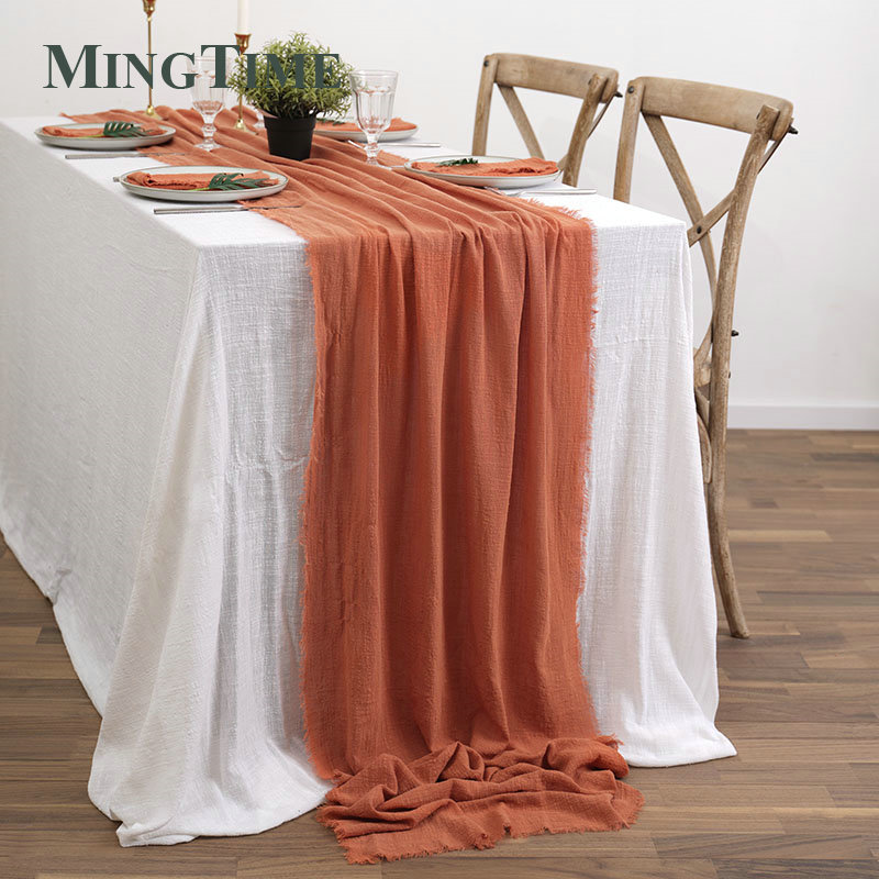 Wedding Supply Rentals - Table Runners Rustic Cotton Gauze Dining