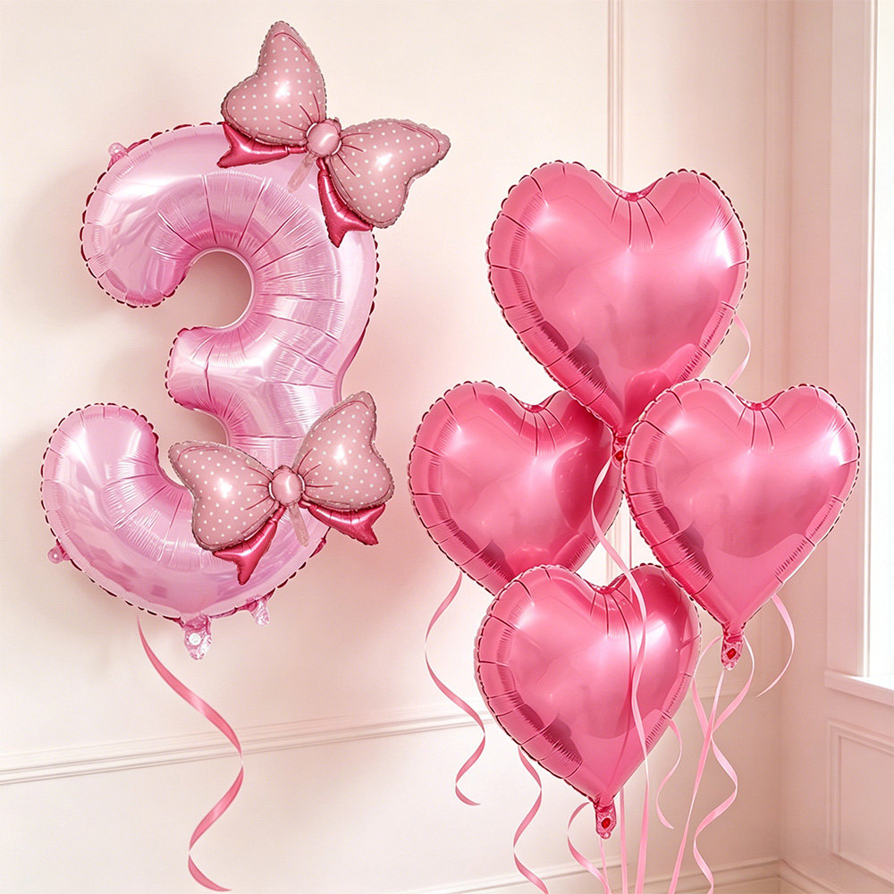 Pink Bow Party Decor Pink Bow  - Confetti Balloon Set review and price