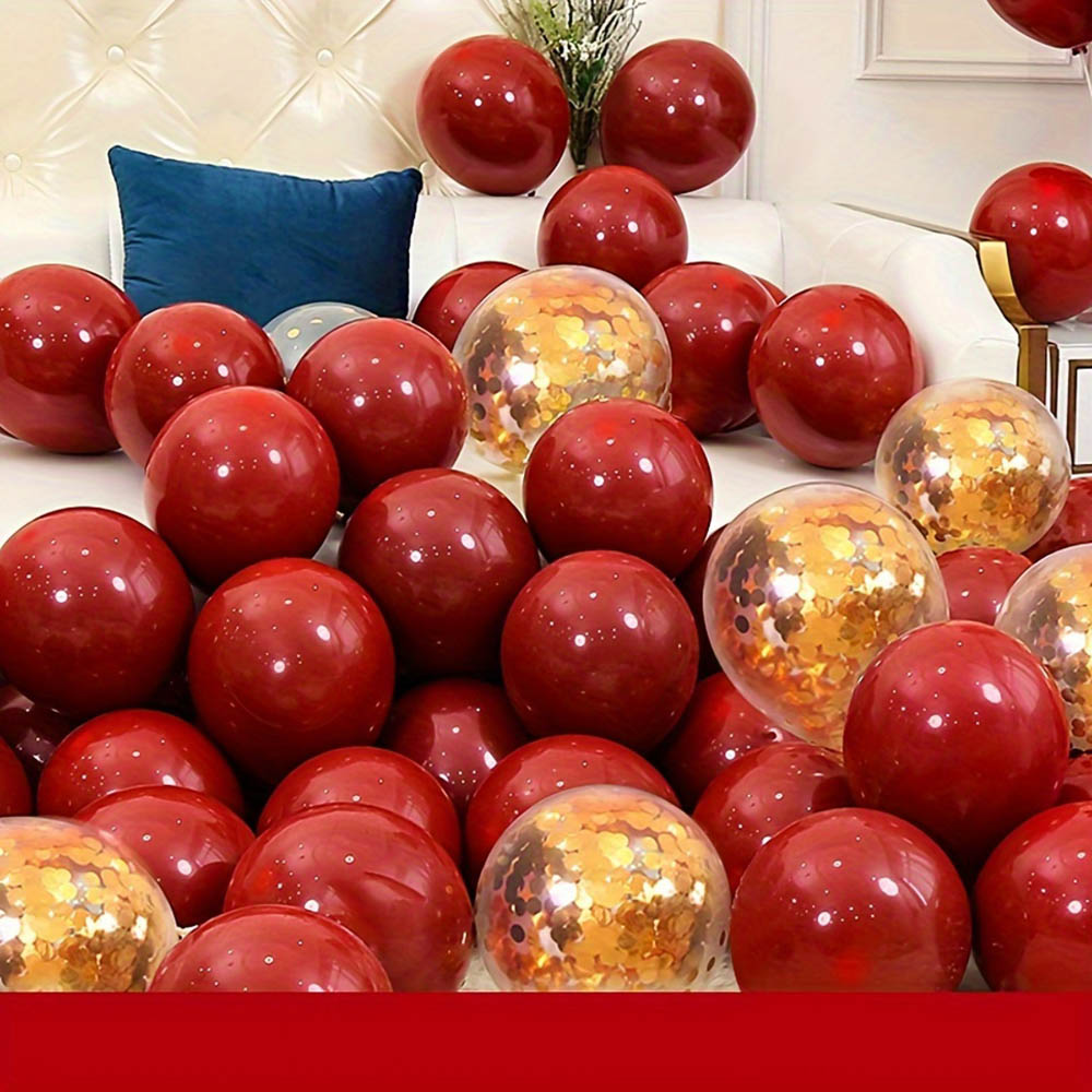 50pcs/pack Red Gold Balloon Ar - Wedding Balloon Arch review and price