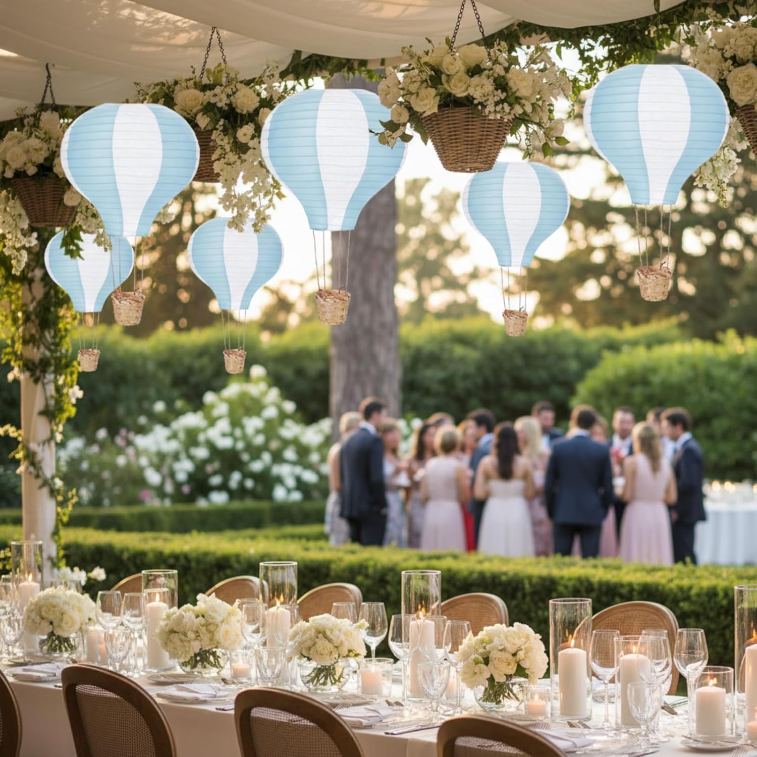 6-12Pcs Hanging Hot Air Balloo - Confetti Balloon Set review and price