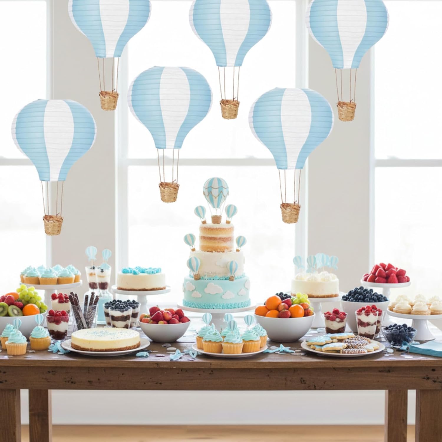 6-12Pcs Hanging Hot Air Balloo - Confetti Balloon Set review and price