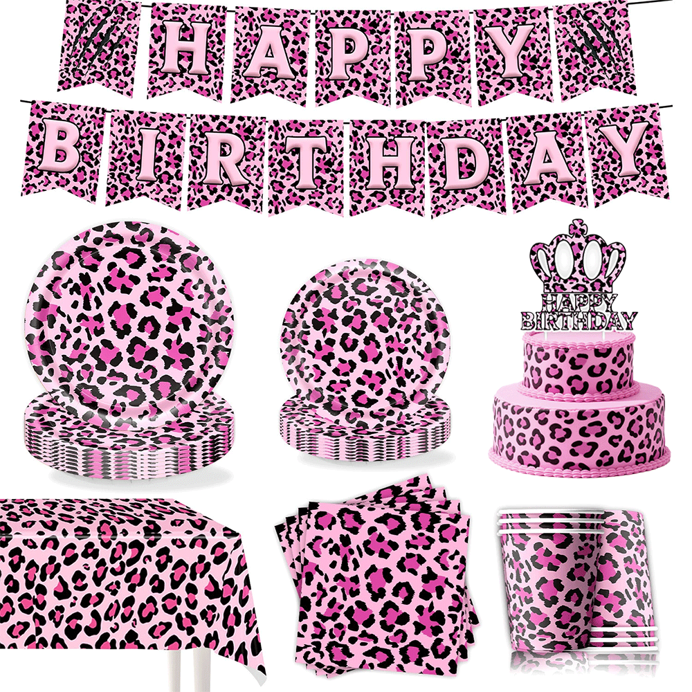 Pink Leopard Print Birthday Pa - Wedding Supply Kit review and price