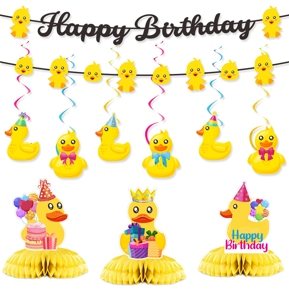 Cute Swim Duck Theme Happy Bir - Confetti Balloon Set review and price