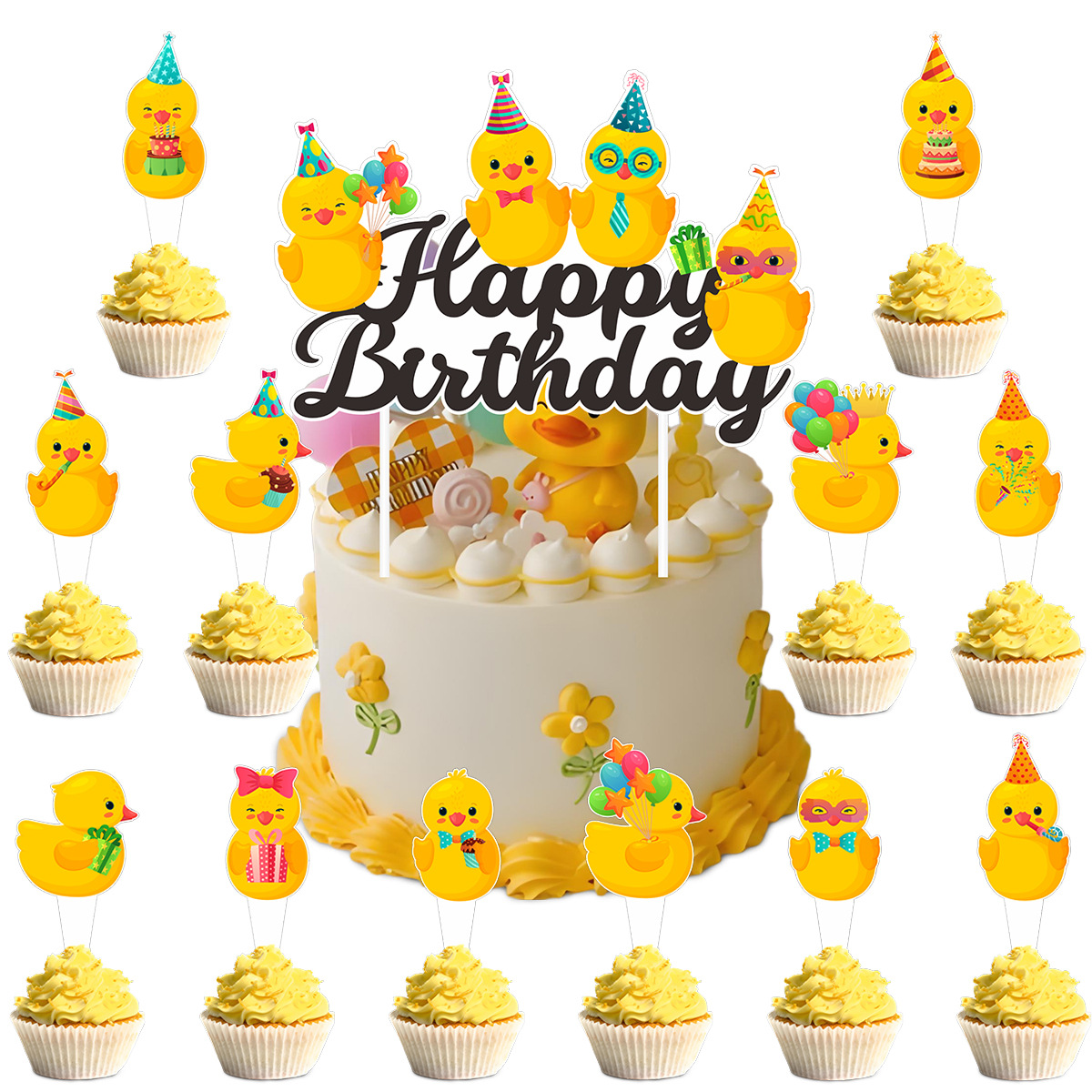 Cute Swim Duck Theme Happy Bir - Confetti Balloon Set review and price