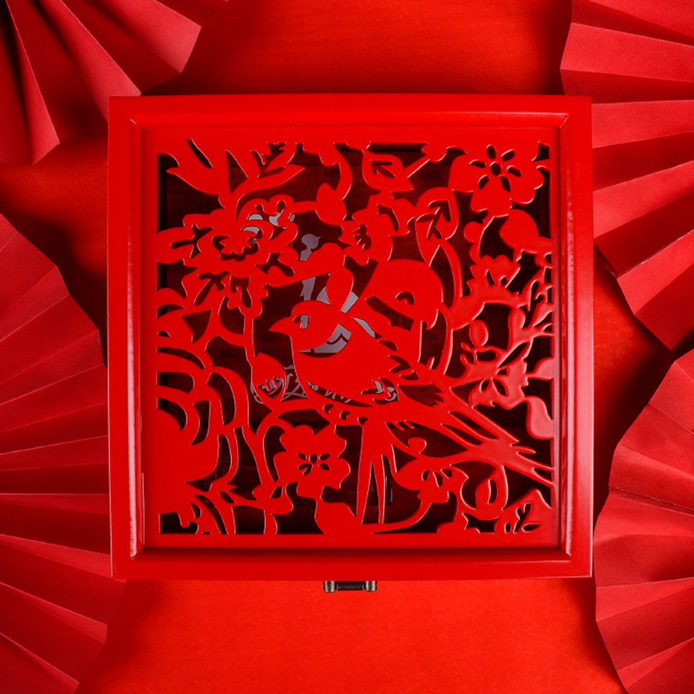 Red Chinese Style Carved Weddi - Wedding Souvenir review and price