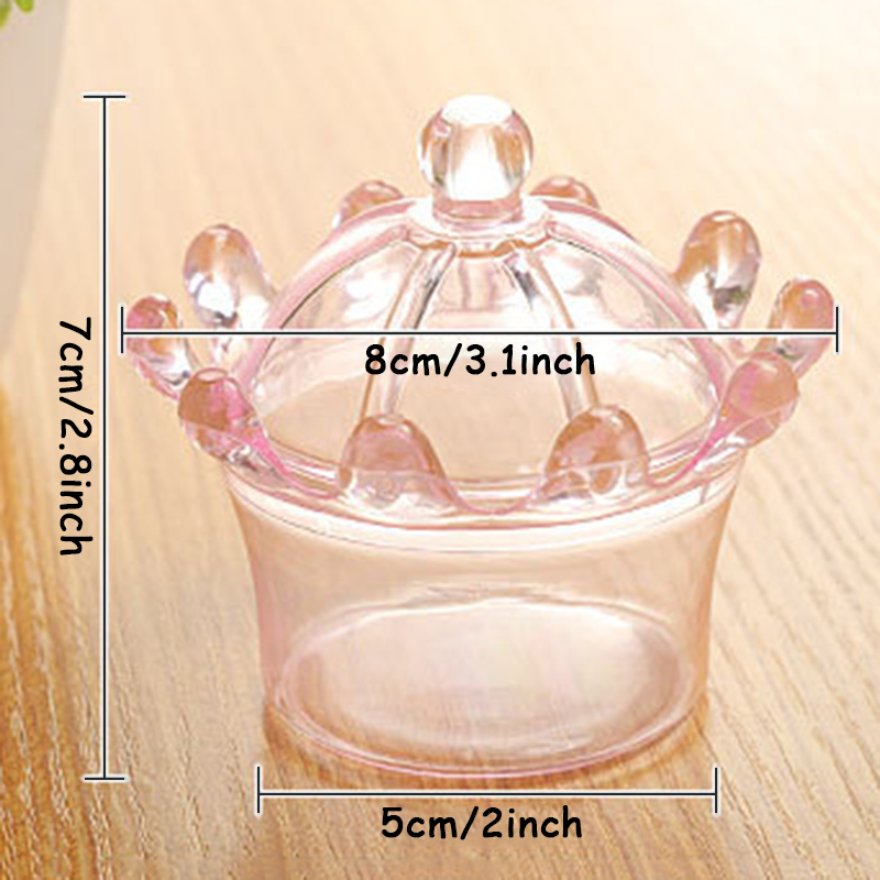 12pcs/lot Crown Candy Box Tran - Wedding Cake Supply review and price