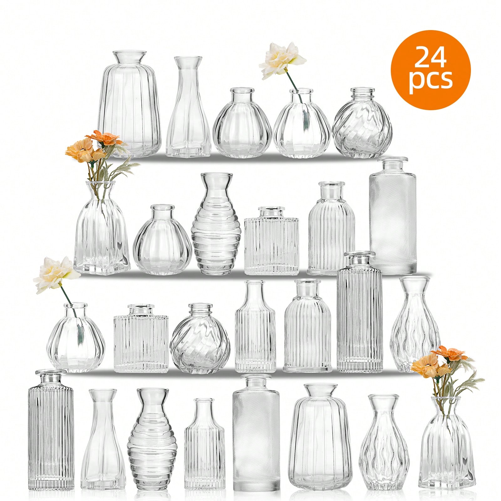 18/36Pcs Glass Bud Vase Set, S - Wedding Supply Rentals review and price