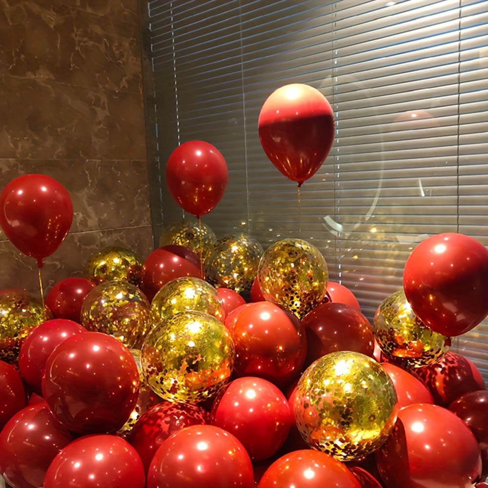 50pcs/pack Red Gold Balloon Ar - Wedding Balloon Arch review and price