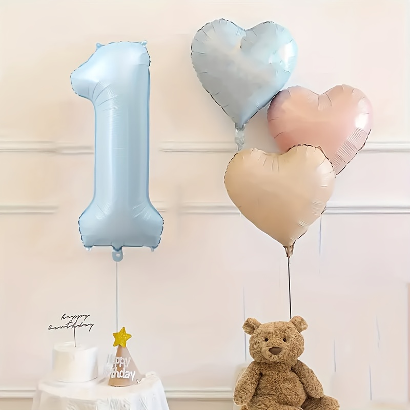 4Pcs Baby Blue Number Birthday - Confetti Balloon Set review and price