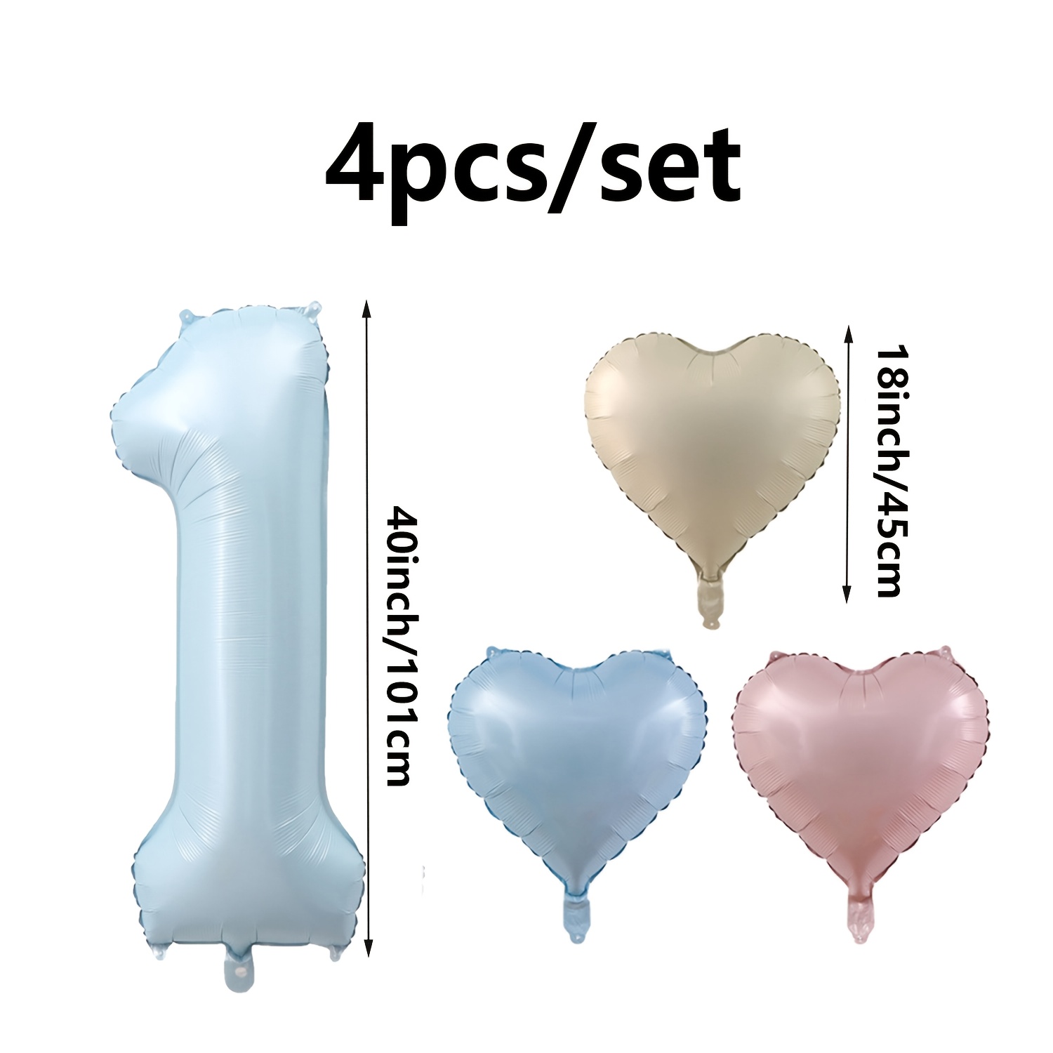 4Pcs Baby Blue Number Birthday - Confetti Balloon Set review and price