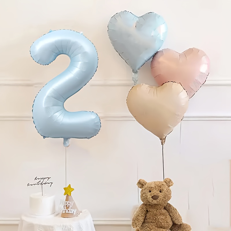 4Pcs Baby Blue Number Birthday - Confetti Balloon Set review and price