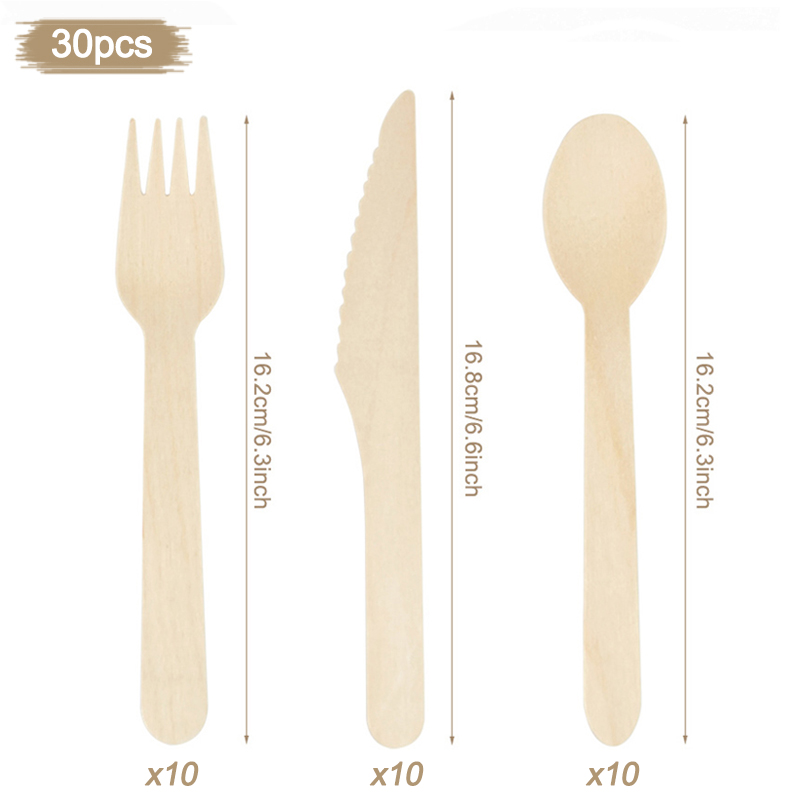 Disposable Wooden Spoon Fork K - Wedding Supply Rentals review and price