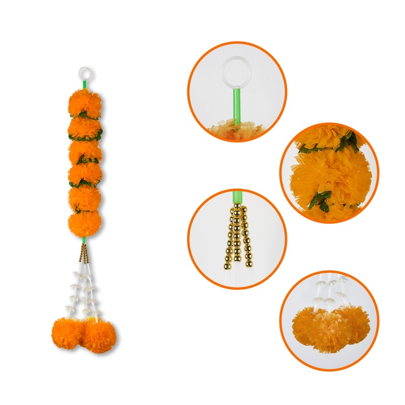 Marigold Flower String Lights  - Indian Wedding Decor Supply review and price