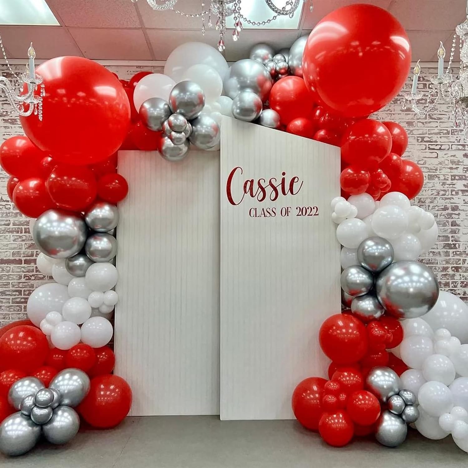 100Pcs Red and White Balloon G - Wedding Balloon Arch review and price