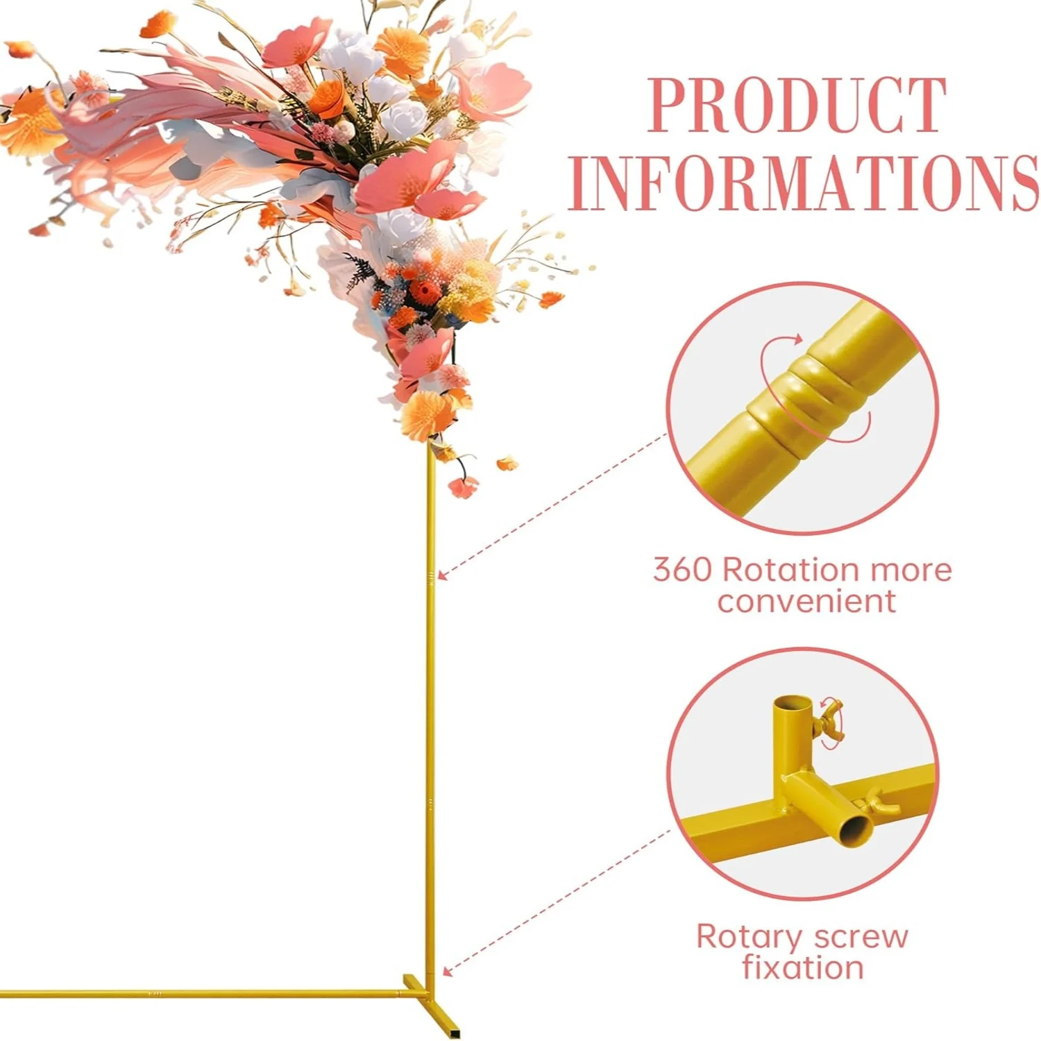Gold Wedding Arches Square Bac - Confetti Balloon Set review and price